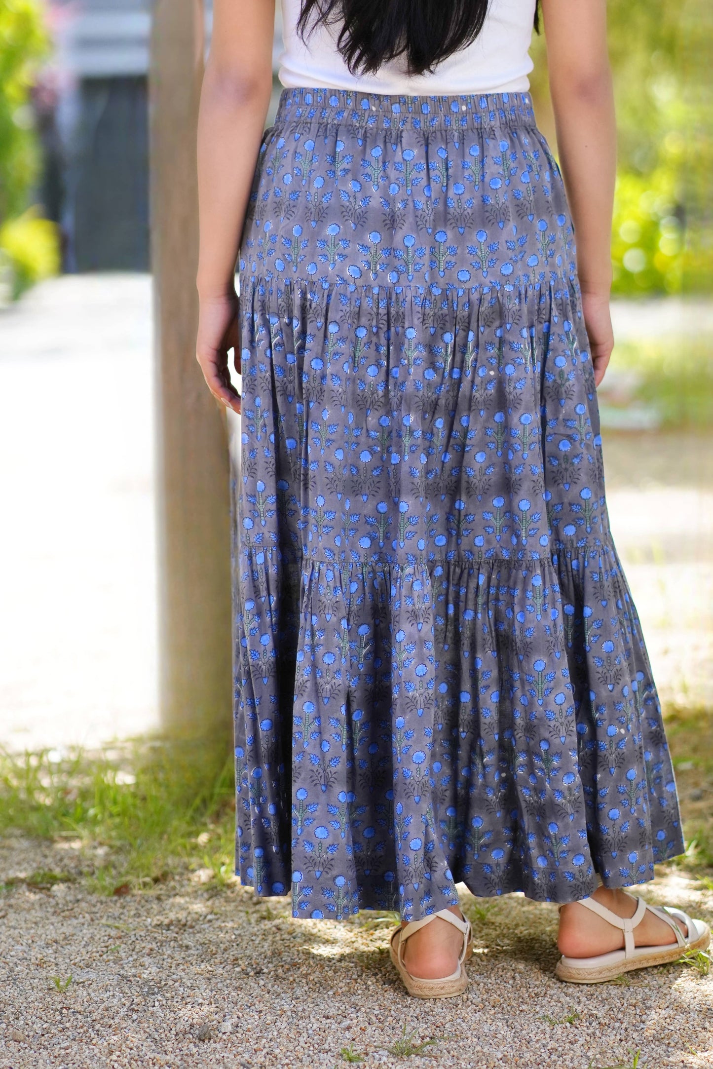 Tiered Cotton Skirt