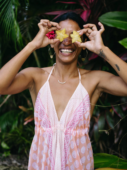 Island Dress - Coral Bloom
