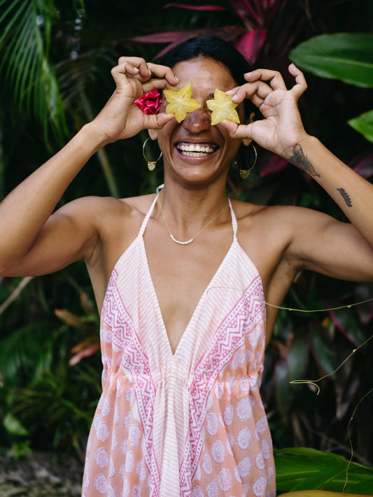 Island Dress - Coral Bloom