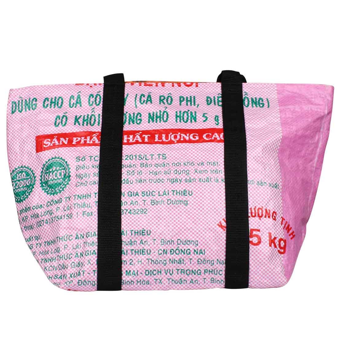 Recycled Rice Sack Bag w Zipper