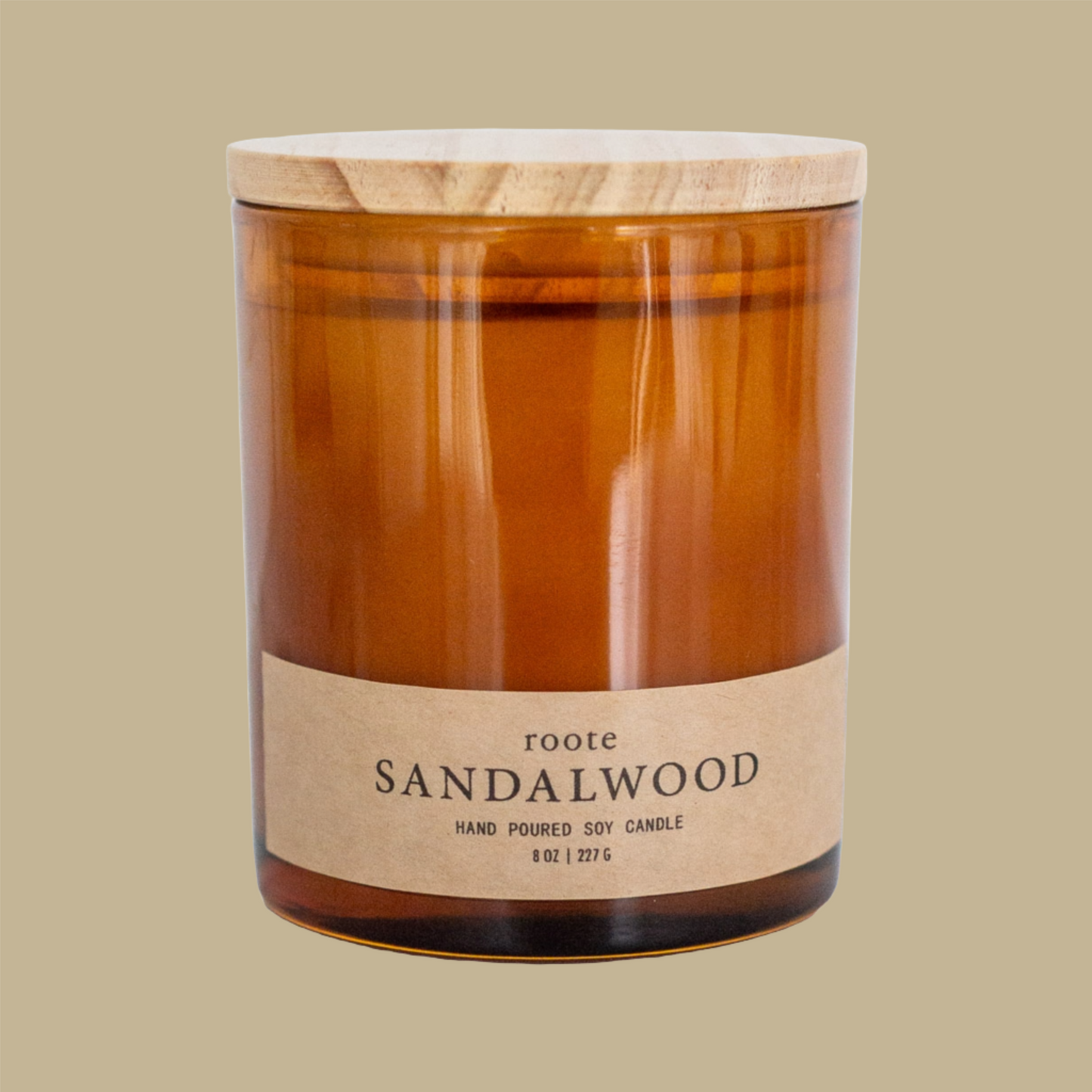 Sandalwood Scented Soy Candle