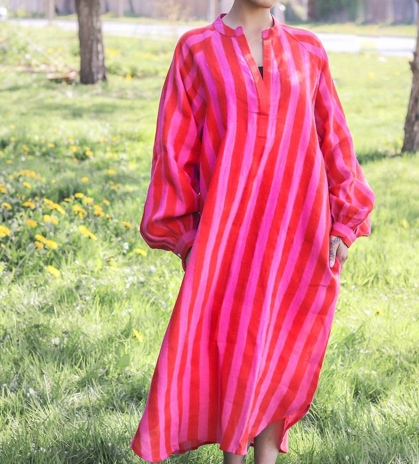 Kate Austin Ruby Cabana Caftan, FUSCHIA