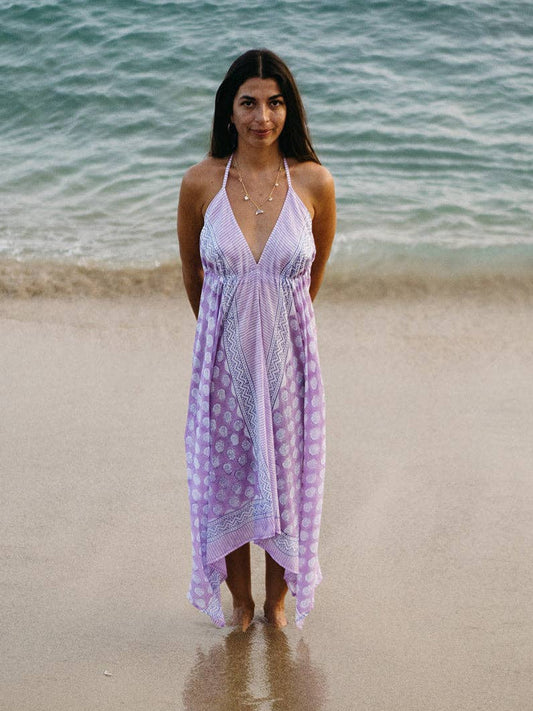 Island Dress- Lavender Bloom