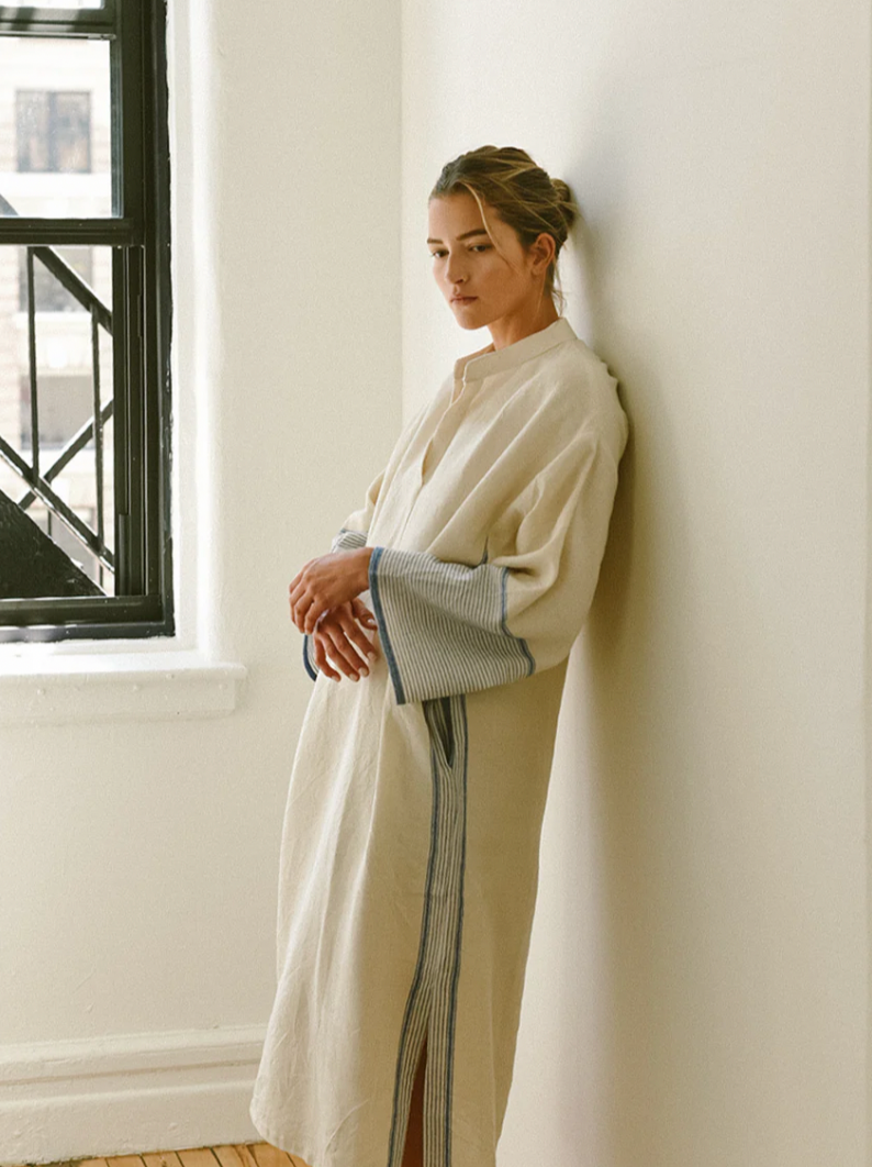 Tribeca Kaftan, IVORY BLUE