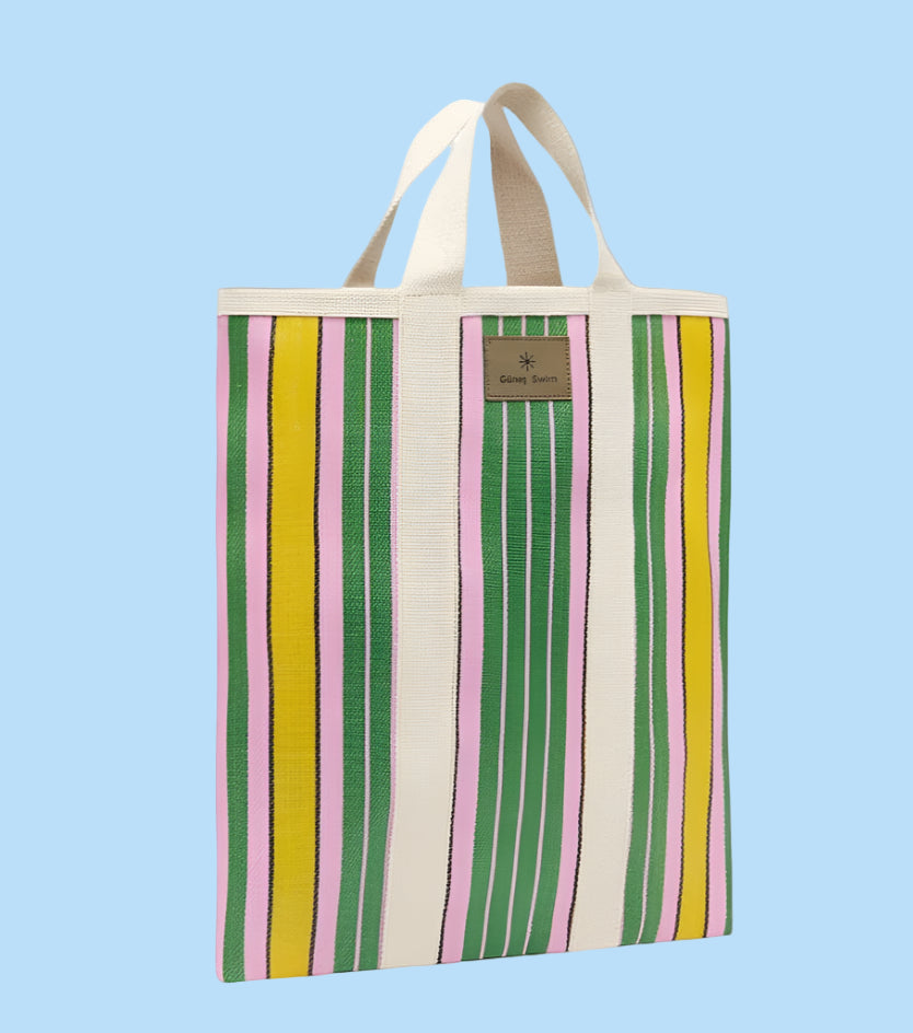 Gunes Swim Portfolio Bag - PINK/GREEN